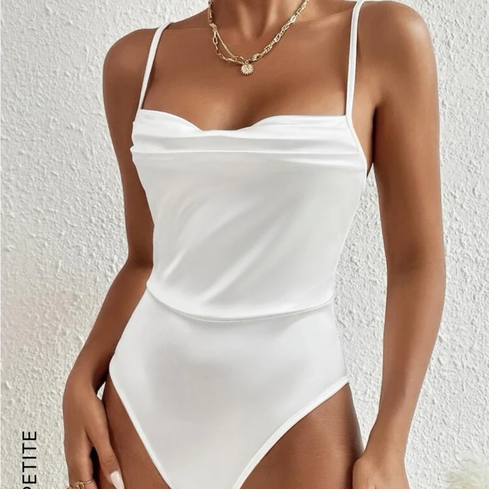 White Satin Bodysuit